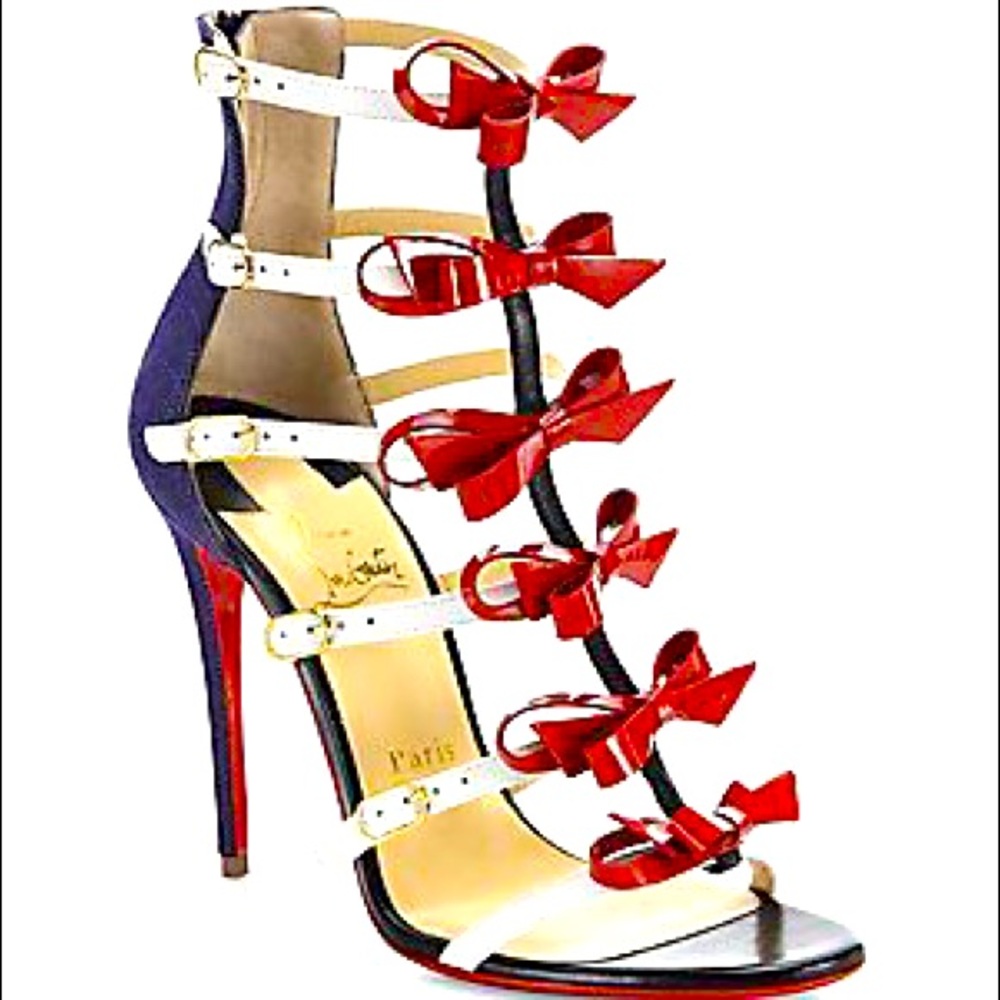 Christian Louboutin Girlistrappi 100 Patent Denim